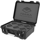 Foama N930 Hard Case with Foam Insert for Set of 6 Canon FD Lenses (Black Insert)