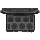 Foama Wheeled Carry-On Hard Case for Set of Six Canon Sumire Primes (Black Foam Insert)