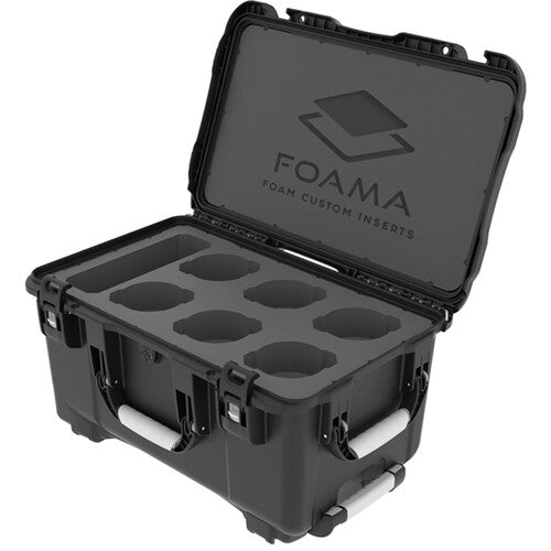 Foama Wheeled Hard Case for Set of Six Sigma Cine Lenses (Black Foam Insert)