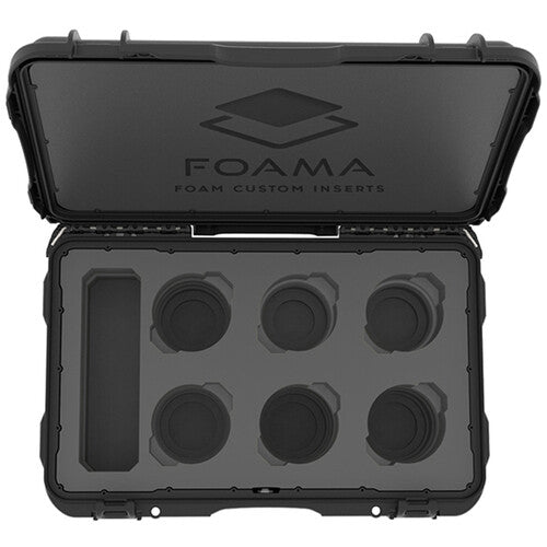 Foama Wheeled Hard Case for Set of Six Sigma Cine Lenses (Black Foam Insert)