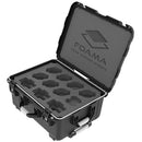 Foama Wheeled Hard Case for Set of Eight 15-55mm Zeiss Contax Lenses (Black Foam Insert)