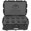 Foama Wheeled Hard Case with Foam Insert for Set of 7 Canon Sumire Prime Lenses (Black Insert)