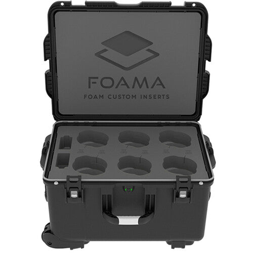 Foama Wheeled Hard Case for Set of Eight ARRI Signature Primes (Black Foam Insert)