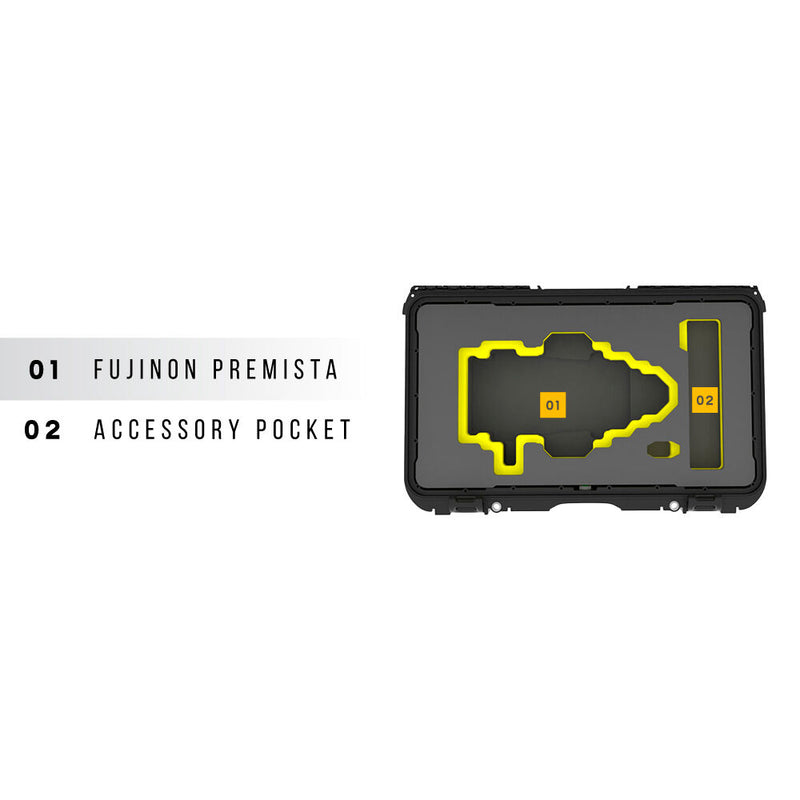 Foama Wheeled Carry-On Hard Case for Fujinon Premista 28-100mm T2.9 (Black Foam Insert)