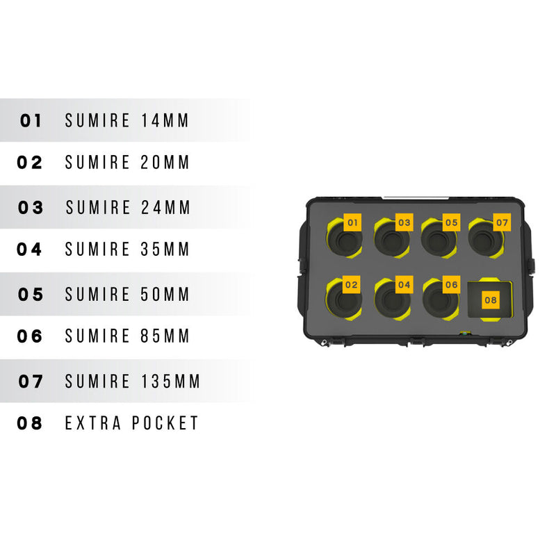 Foama N945 Case for Set of Six Leica R Lenses (Black with Black Insert)