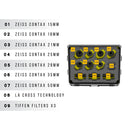 Foama Wheeled Hard Case for Set of Eight 15-55mm Zeiss Contax Lenses (Black Foam Insert)