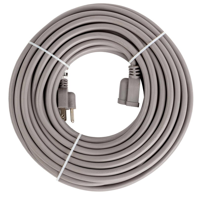 Watson AC Power Extension Cord (16 AWG, Gray, 75')