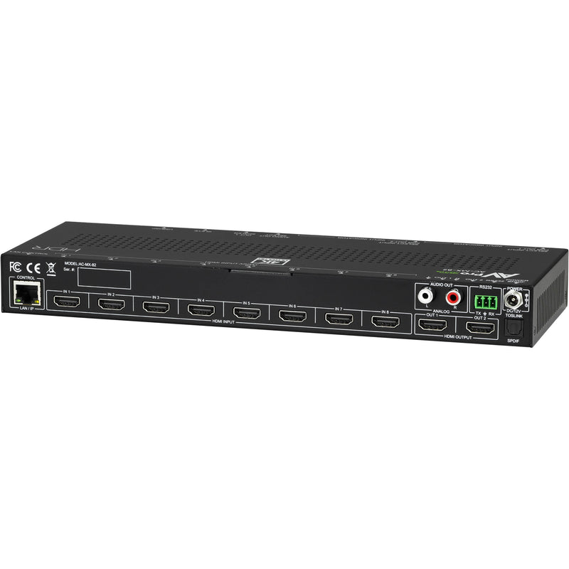 AVPro Edge AC-MX-82 8x2 HDMI 4K Matrix/Auto Switcher (Rackmount)