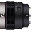 Samyang Cine V-AF 75mm T1.9 FE Lens (Sony E-Mount)