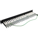 Simply45 24 Port Loaded Shielded Patch Panel (Cat7A/6A/6, 1 RU)