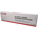 Simply45 24 Port Loaded Shielded Patch Panel (Cat7A/6A/6, 1 RU)