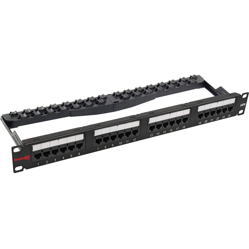 Simply45 S45-2624 24-Port Loaded Cat 6 UTP Patch Panel