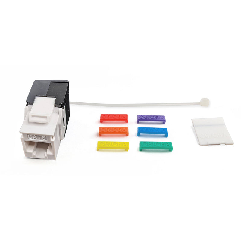 Simply45 S45-3600W Cat 6/6a UTP 180 Degree Keystone Jack (White)