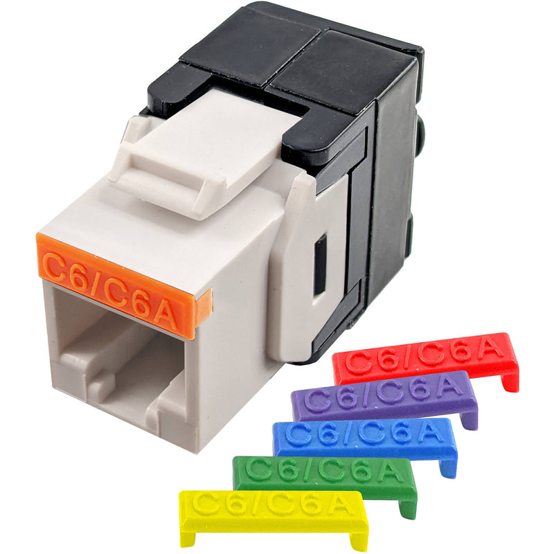 Simply45 S45-3600W Cat 6/6a UTP 180 Degree Keystone Jack (White)