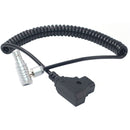 DigitalFoto Solution Limited D-Tap to Right-Angle 2-Pin Coiled Power Cable for Vaxis, CVW & Teradek (1.6')