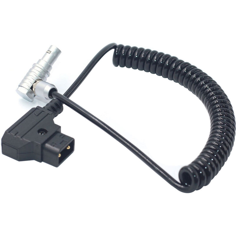 DigitalFoto Solution Limited D-Tap to Right-Angle 2-Pin Coiled Power Cable for Vaxis, CVW & Teradek (1.6')