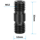 CAMVATE 15mm Rod Plug and Connector Set with M12 Threads (4-Pack)