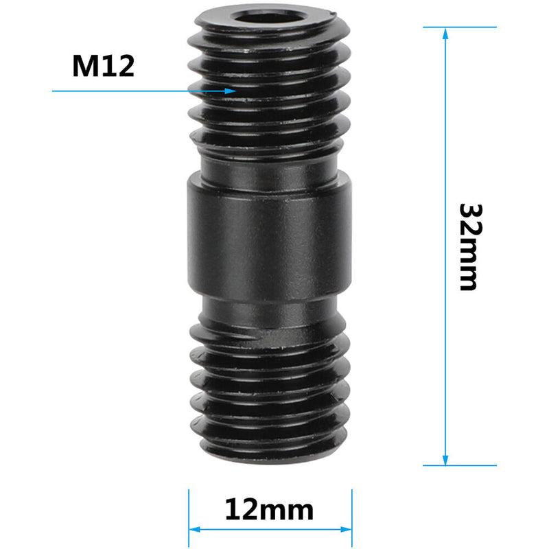 CAMVATE 15mm Rod Plug and Connector Set with M12 Threads (4-Pack)