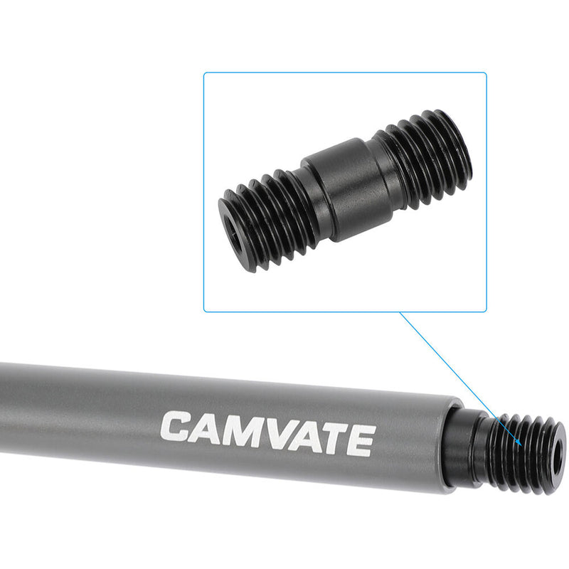 CAMVATE 15mm Rod Plug and Connector Set with M12 Threads (4-Pack)