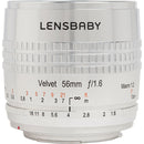 Lensbaby Velvet 56mm f/1.6 SE Lens for Nikon F (Silver)