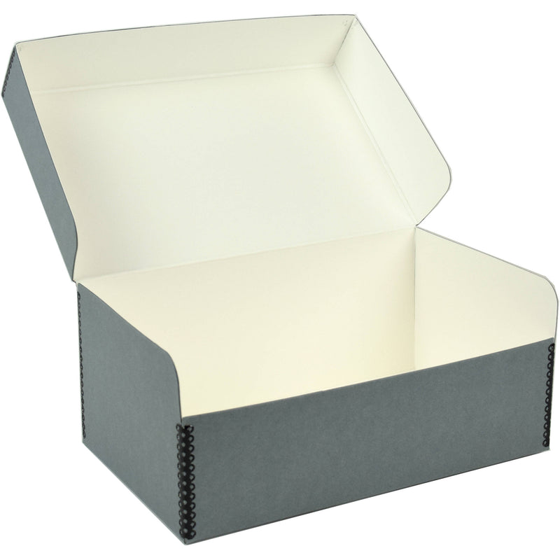 Archival Methods Hinged Lid Box (Gray, 12.5 x 7.5 x 5.4")