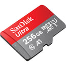 SanDisk 256GB Ultra UHS-I microSDXC Memory Card with SD Adapter