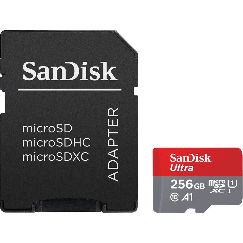 SanDisk 256GB Ultra UHS-I microSDXC Memory Card with SD Adapter