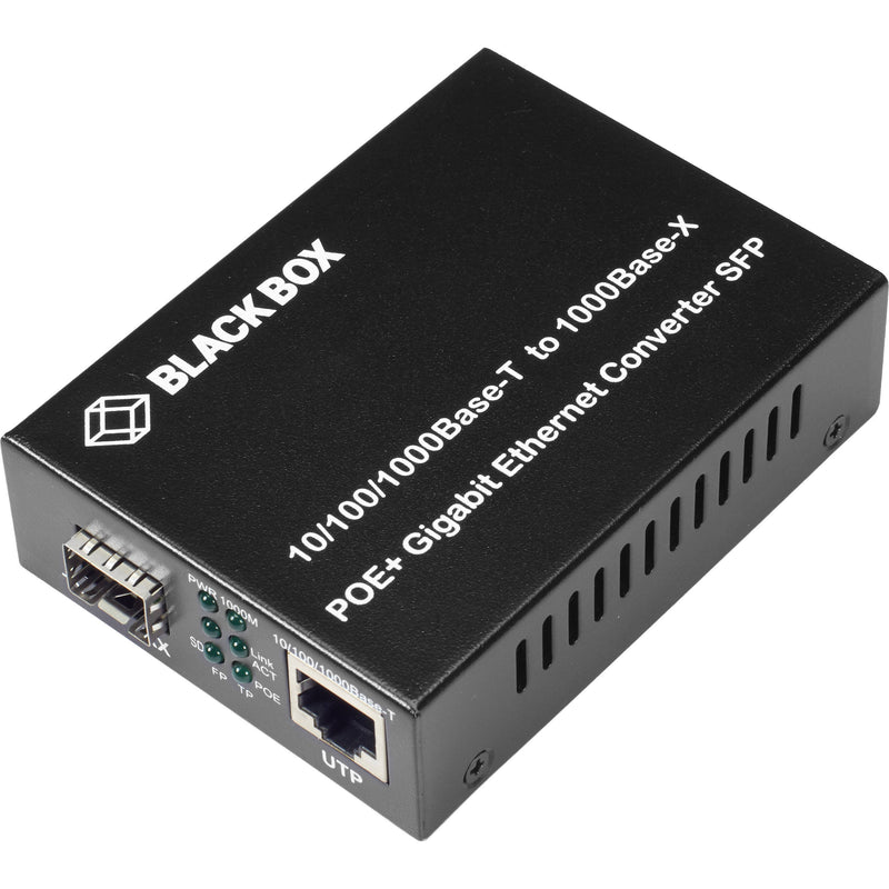 Black Box Pure Networking Gigabit Ethernet PoE+ Media Converter