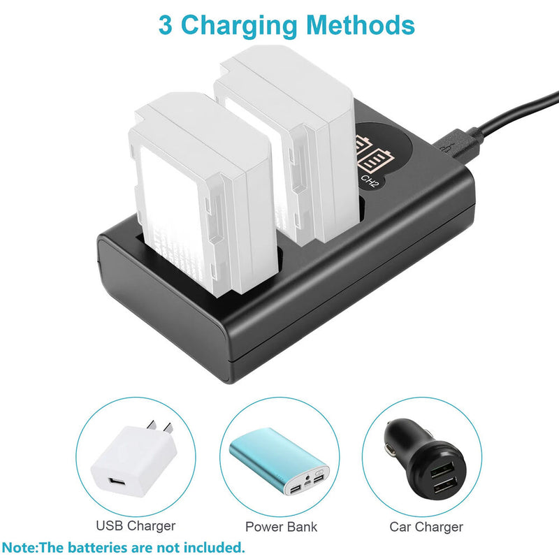 Neewer Dual USB Charger for NP-FZ100 Batteries