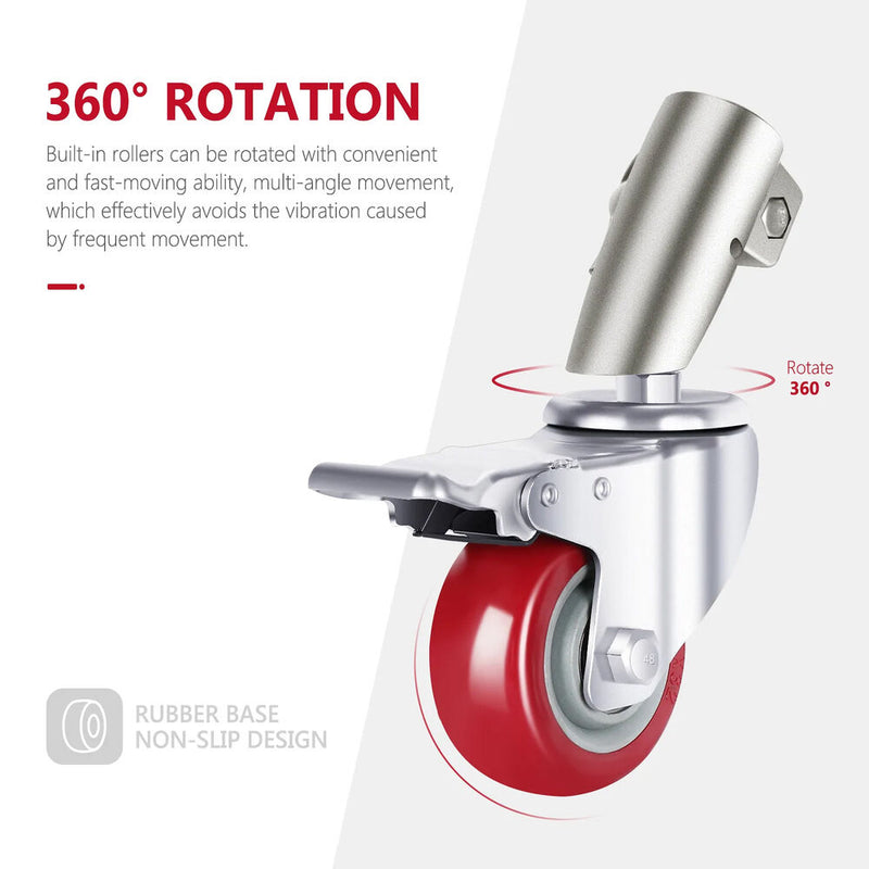 Neewer 3" Wheel Caster Set (3-Pack)