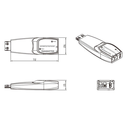 Digitalinx DL-ILFO-H2 HDMI 2.0 over Duplex Fiber Extender Set (656')