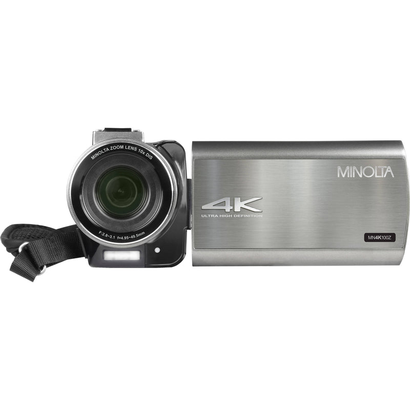 Minolta MN4K100Z UHD 4K Camcorder with 10x Optical Zoom (Gunmetal Gray)