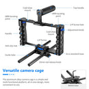 Neewer VS107 Aluminum Video Camera Cage Kit (Blue + Black)