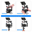 Neewer VS107 Aluminum Video Camera Cage Kit (Blue + Black)