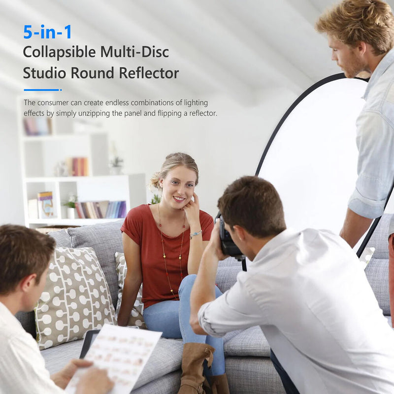Neewer 5-in-1 Portable Lighting Reflector/Diffuser Kit (4.9 x 6.6')