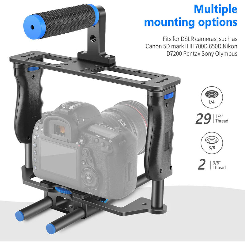 Neewer Camera Cage Kit (Black and Blue)