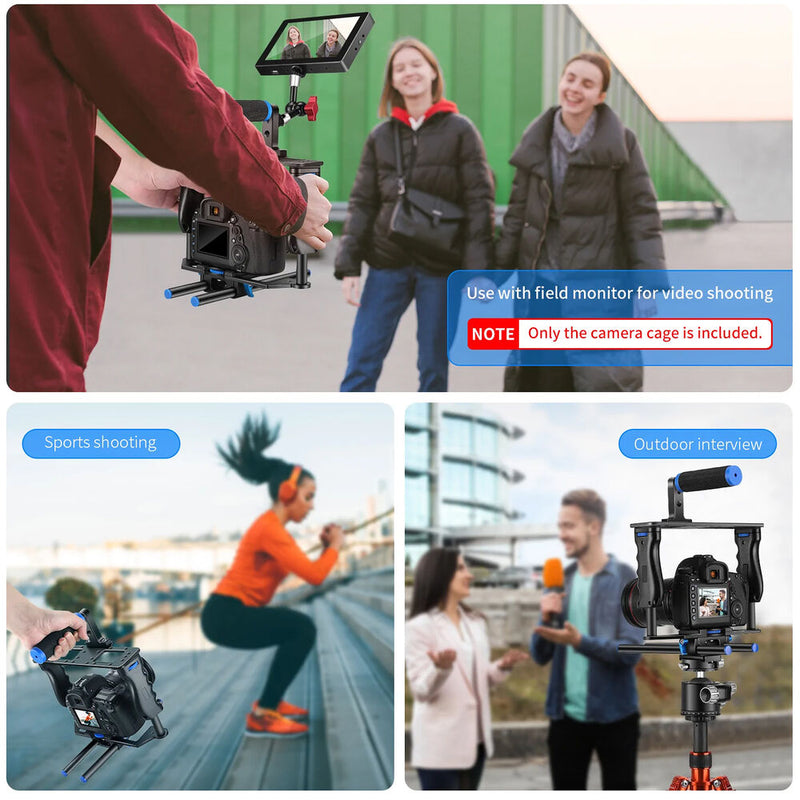 Neewer Camera Cage Kit (Black and Blue)