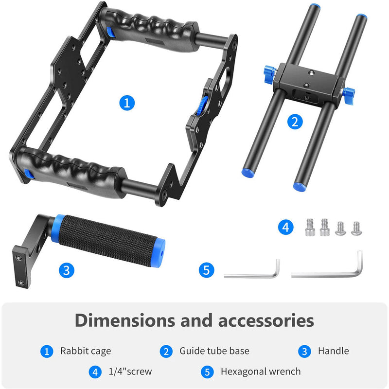 Neewer Camera Cage Kit (Black and Blue)