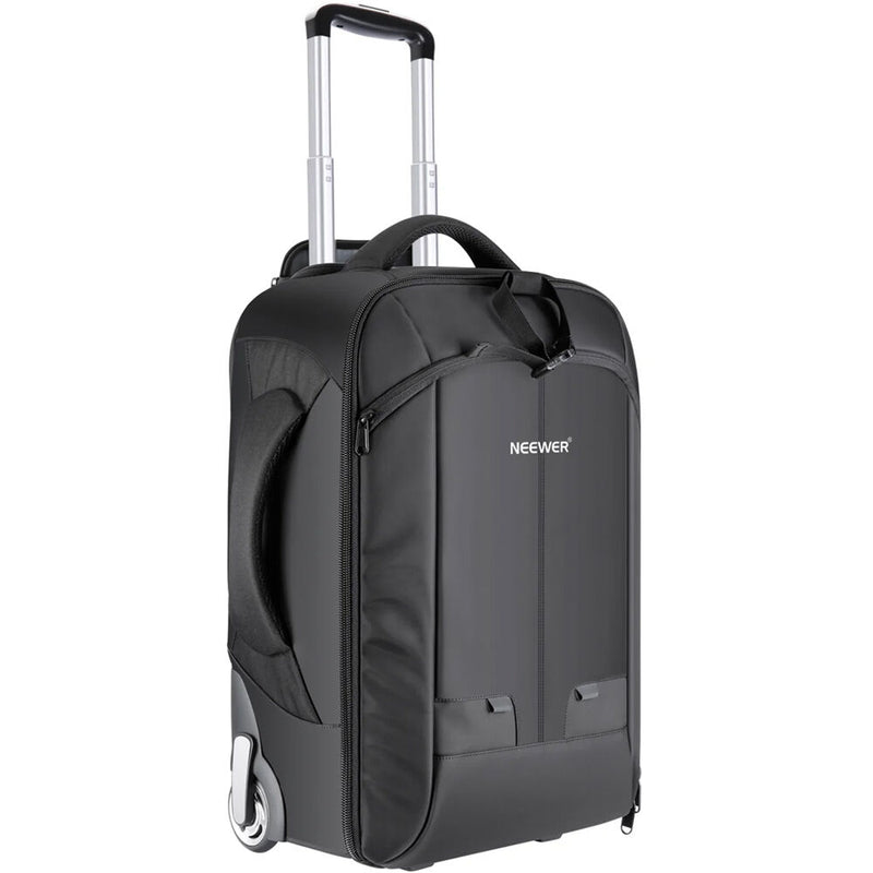 Neewer 2-in-1 Convertible Wheeled Camera Backpack/Luggage Trolley Case (Black/Gray)