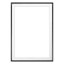 MCS Framatic Fineline Aluminum Frame with 5 x 7" Glass and 5 x 7" Mat (Black)