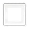 MCS Framatic Fineline Aluminum Frame with 11 x 11" Glass and 8 x 8" Mat (Black)