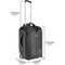 Neewer 2-in-1 Convertible Wheeled Camera Backpack/Luggage Trolley Case (Black/Red)