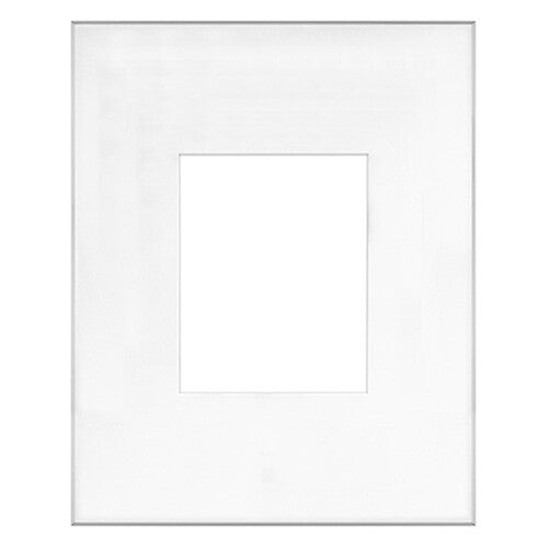 MCS Framatic Fineline Aluminum Frame with 16 x 20" Glass and 8 x 10" Mat (Silver)