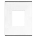 MCS Framatic Fineline Aluminum Frame with 16 x 20" Glass and 8 x 10" Mat (Black)
