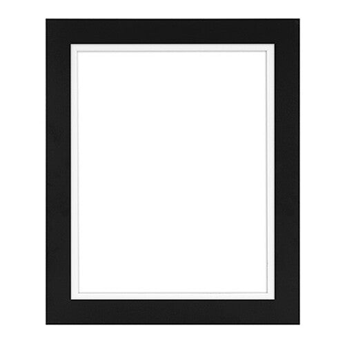 MCS Framatic Modern Frame with 8 x 10" Glass and 8 x 10" Skinny Mat (Black)