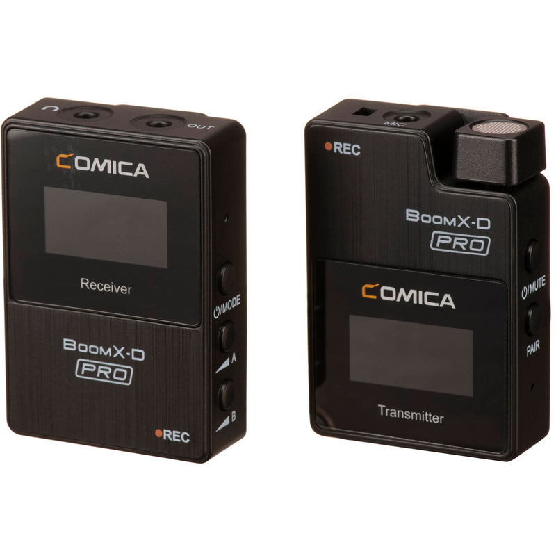Comica Audio BoomX-D PRO D1 Ultracompact Digital Wireless Microphone System/Recorder (2.4 GHz, Black)