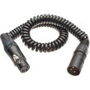 K-Tek KPC5N Coiled XLR Jumper Cable with Neutrik Connector (5')