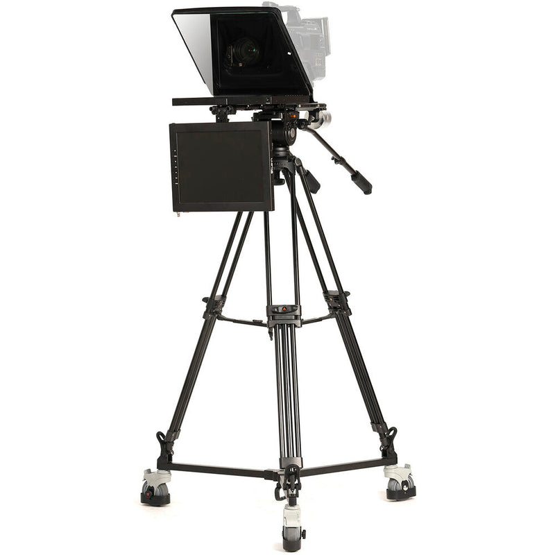 ikan Professional 15" High-Bright Teleprompter with Tripod, Dolly, and Talent Monitor (HDMI)