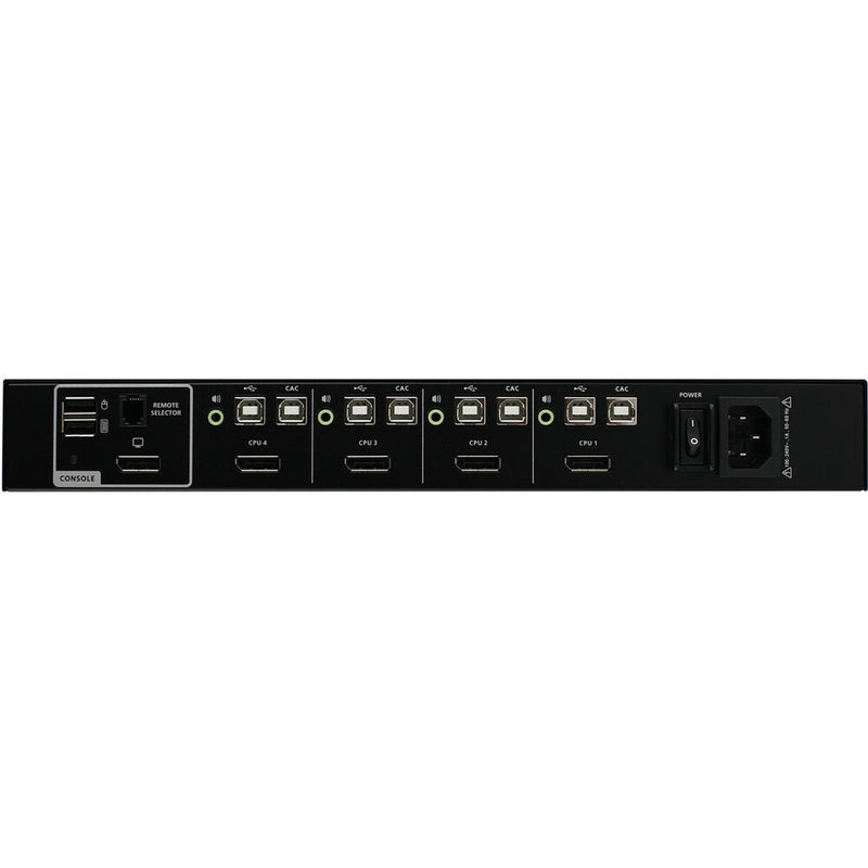 IOGEAR 4-Port Single View DisplayPort Secure KVM Switch with Audio and CAC Protection