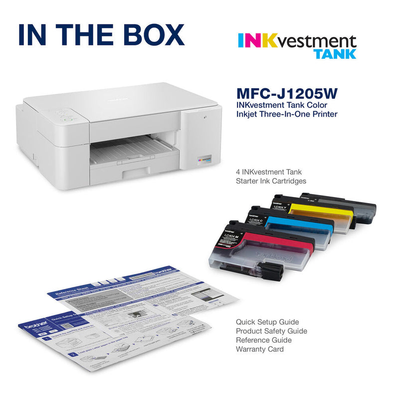 Brother MFC-J1205W INKvestment Tank Multifunction Color Inkjet Printer